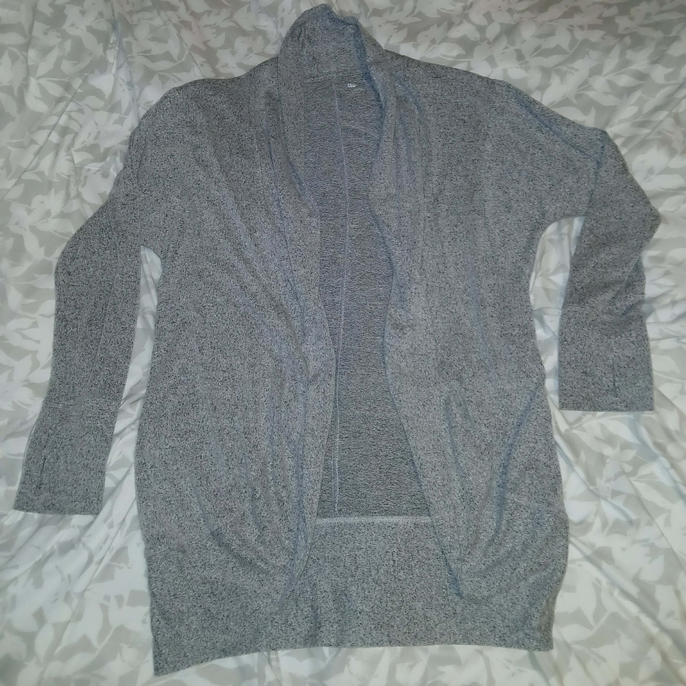 Maurices Heather Gray Open-Front Cardigan